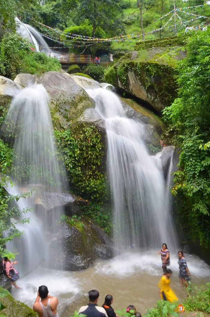 Bathing in natural Waterfall and River near Kathmandu
